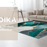 Contemporary Teal and Gold Motif(Green)