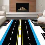 Fun Airplane Themed Vibrant Runner(Black)