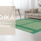 Striking Vintage Floral with Earthy Greens(Green)