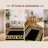 Chic Black Gold Geometric Flair(Black)