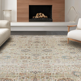 Artful Vibrant Trellis Composition(Beige)