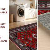 Classic Vintage Lattice Floral Composition(Red)