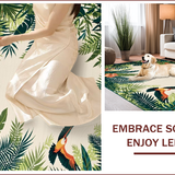 Tropical Flora Abstract Motif(Beige)