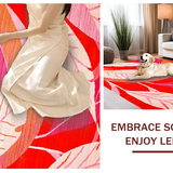 Artful Geometric Leaf Arrangement(Red)