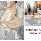 Modern Striking Leaf Print(Beige)