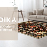 Striking Geometric Floral Overlay(Black)
