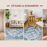Sophisticated Vintage Geometric Fusion(Blue)