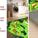Playful Cartoon Safari Motif(Green)