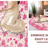 Vibrant Retro Floral Elements(White)