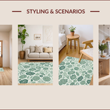 Ultra Soft Area Rug, Non Slip, Stain Resistant, Washable Area Rugs for Living Room, Bedroom, vintage insect pattern(Ivory) - ODIKA