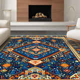 Vintage Blue Gold Medallion Design(Blue)