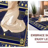 Elegant Trellis Gold Accents(Blue)