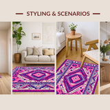 Retro Geometric Tribal Twist(Purple)
