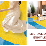 Abstract Yellow Blue Non Slip(Yellow)