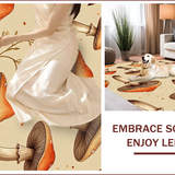Elegant Whimsical Standing Mat for Laundry Rooms(Beige)