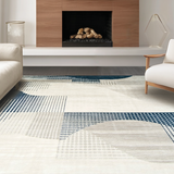 Modern Cream Geometric Lines(Gray)