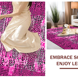 Vibrant Animal Print with Bold Stripes(Pink)