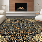 Stylish Monochrome Damask Design(Black)