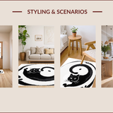 Non Slip Black and White Cat Bathroom(Black)