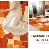 Modern Plush Non Slip Nursery in Orange(Orange)
