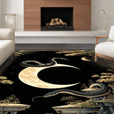Mystical Moonlit Serpent Design(Black)