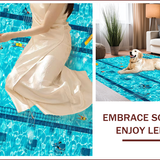 Swimming Pool Print Shaggy(Blue)