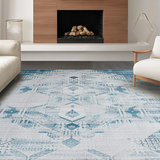 Geometric Octagon Gray Elegance(Blue)