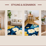 Navy Floral Rustic Charm(Blue)