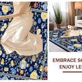 Transitional Earth Tone Medallion Design(Blue)