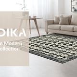 Modern Geometric Lattice Motif(Black)