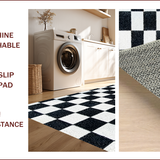 Modern Faux Wool Checkerboard(Black)