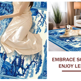 Cozy Vintage Blue Patterned Elegance(Blue)