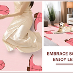 Ultra Soft Area Rug, Non Slip, Stain Resistant, Washable Area Rugs for Living Room, Bedroom, Trendy Pink Cowgirl Playroom Mat(Pink) - ODIKA