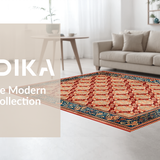 Artful Abstract Geometric Motif(Red)