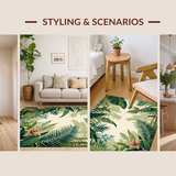 Earthy Toned Tropical Print(Green)