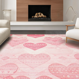 Charming Pink Heart Motif(Pink)