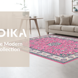 Rustic Beige Floral Harmony(Pink)