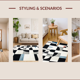 Elegant Geometric Black and Ivory Fusion(Gray)