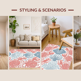 Modern Marine Inspired Patterned Accent(Red)