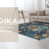 Artful Vintage Swirl Composition(Blue)