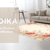 Contemporary Geometric Floral Fusion(Beige)