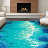 Teal Jellyfish Abstract Design(Blue)