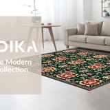 Deep Emerald Floral Elegance(Green)