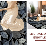 Trendy Black and White Floral(Blue)
