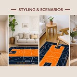 Vibrant Orange Graphic Motif(Black)