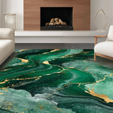 Chic Abstract Emerald and Black Palette(Green)