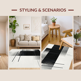 Artful Round Modern Aesthetic(Black)