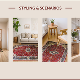 Chic Geometric Red and Cream Fusion(Red)
