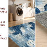 Abstract Octopus Bath Mat Navy Blue Art Non Slip Floor(Blue)