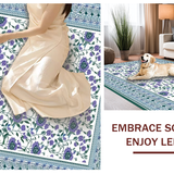 Dreamy Textured Floral Motif(White)